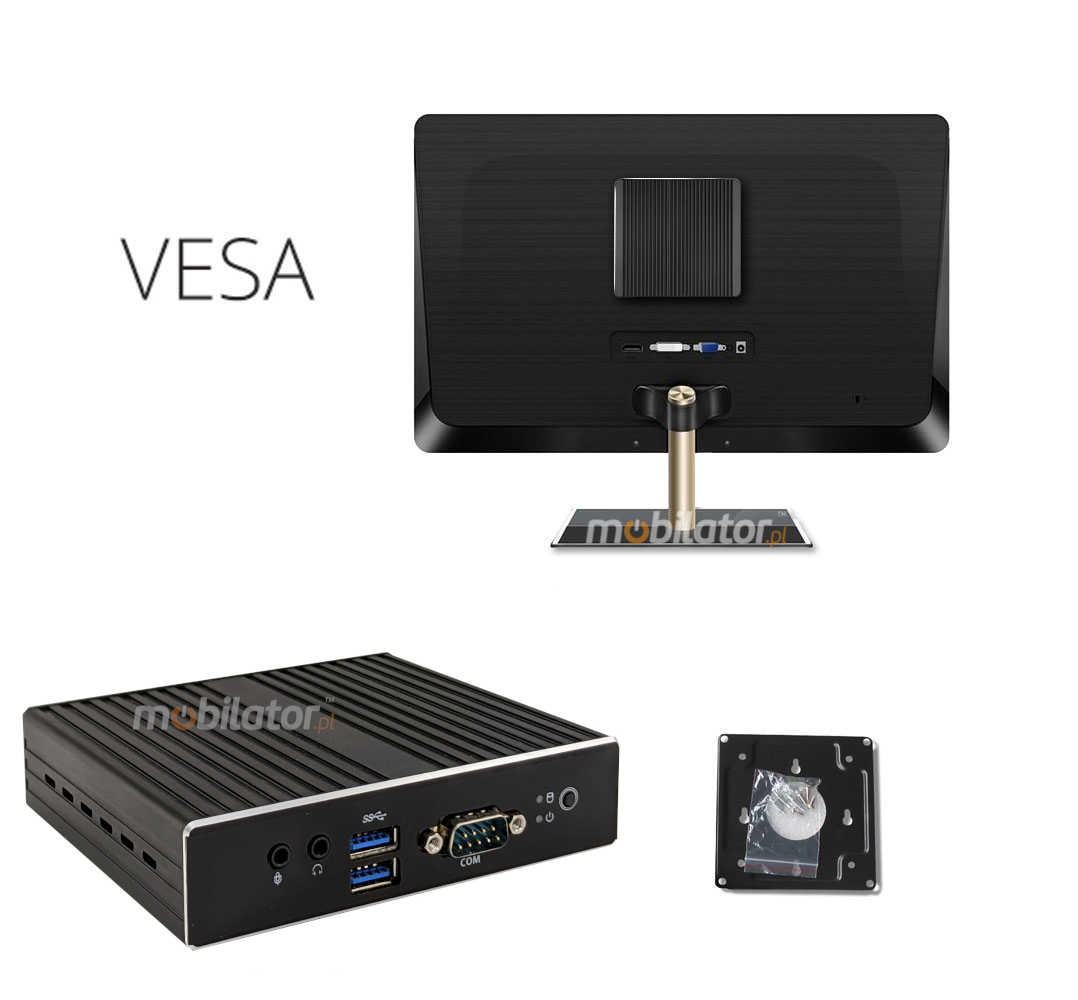 Polywell-Nano-N3350D may niezawodny szybki i wydajny mini z uchwytem vesa 