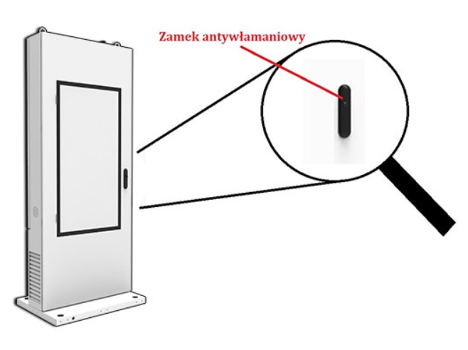 NoMobi Trex 43 cale totem zewnetrzny system antykradzieowy IK10 IP65