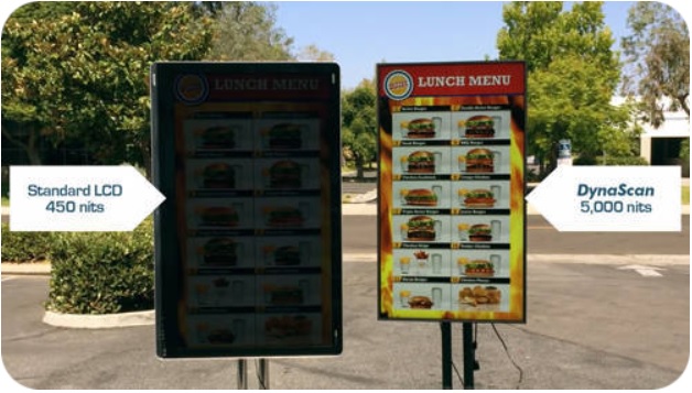 nomobi terx 55 cale totem android porwnanie ekranw 2500 3500 5000 nit