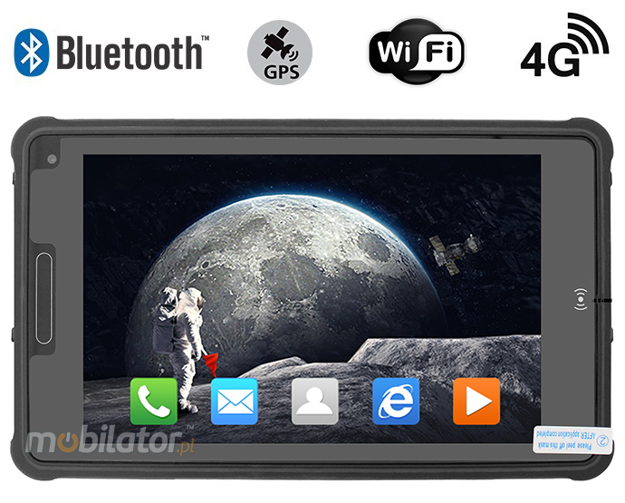 MobiPAD 8TS-5A - Dotykowy tablet pancerny z Androidem 11, ekranem Full HD 8 cali, NFC, Skanerem 2D Newland N1, czytnik linii papilarnych, procesor 8-rdzeniowy 2.0GHz, LTE, pyoodporny IP65, do pracy w przemyle i na budowie