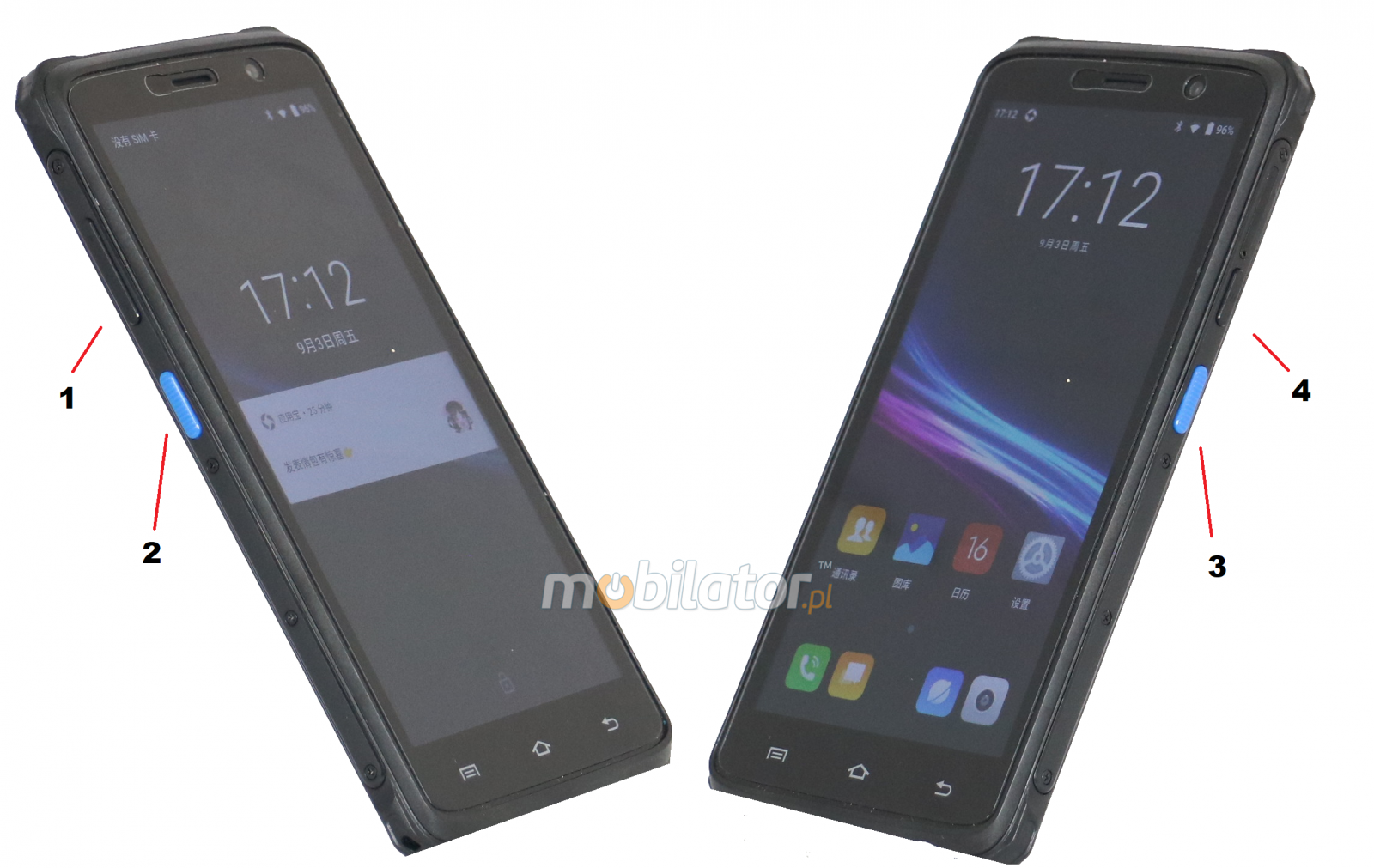 MobiPAD F2 - 5.45 calowy przemysowy terminal danych ergonomiczne przyciski wydajny procesor 8-rdzeniowy