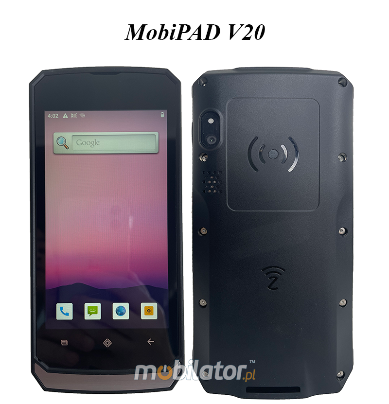 MobiPAD V20 - mobliny kolektor wstrzsoodporny przemysowy wytrzymay odporny smartfon NFC 4G IP65 