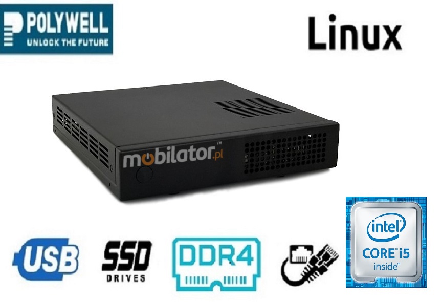 Polywell-HM170L4 i5 - przemysowy w odpornej obudowie; Linux 