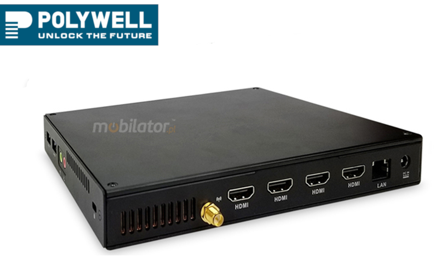 Polywell-V4000-4HDMI Ryzen 5 may niezawodny szybki i wydajny mini pc
