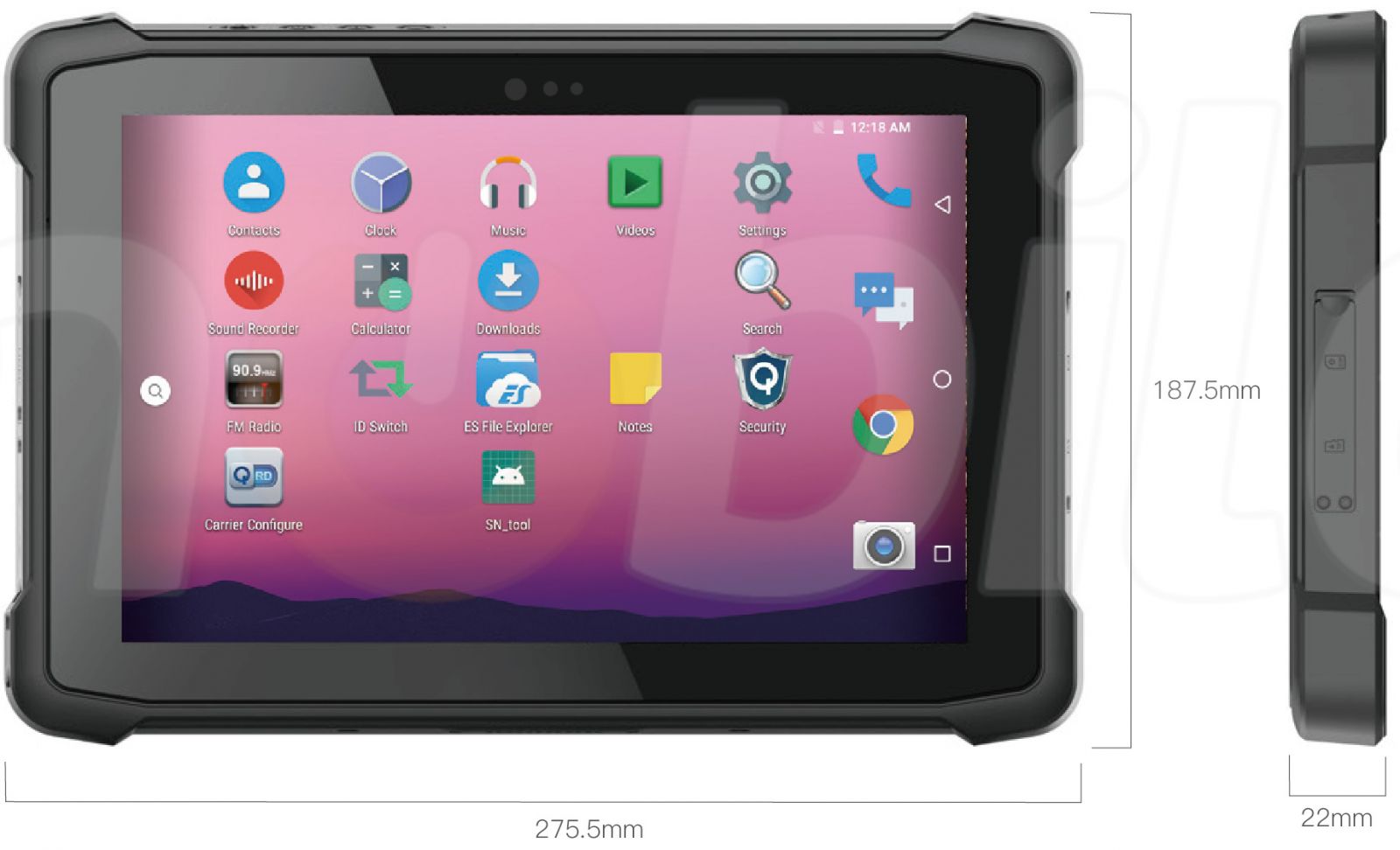 Emdoor Q11 v.3 - Odporny na upadki dziesiciocalowy tablet z Bluetooth 4.1, 4GB RAM pamici, dyskiem 64GB, czytnikiem kodw 2D N3680 Honeywell, NFC  i 4G 