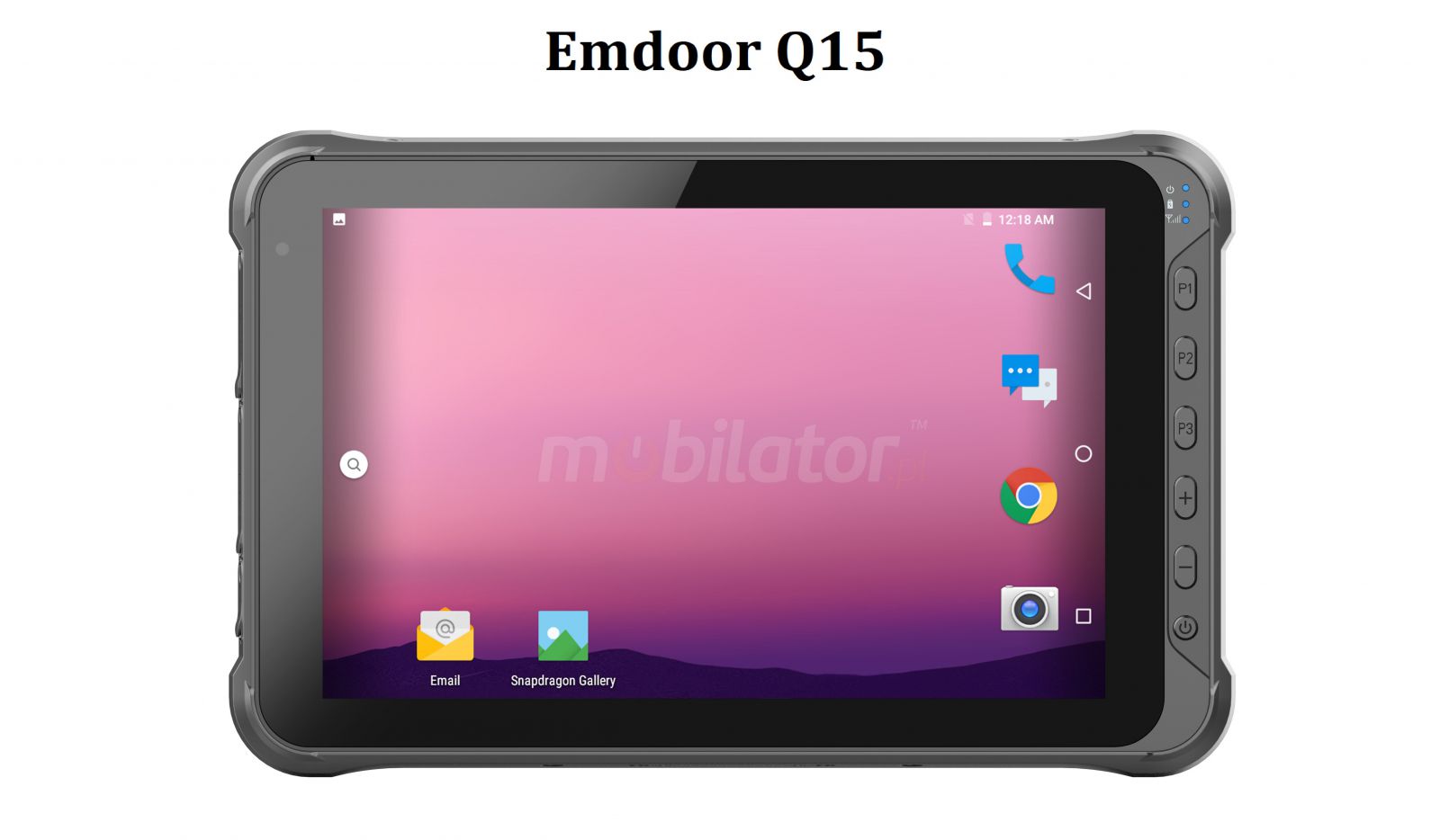 Emdoor Q15 v.7 - Wodoodporny 10-calowy tablet z czytnikiem kodw kreskowych 2D Honeywell, norm IP65 + MIL-STD-810G,4GB RAM, dyskiem 64GB ROM, BT4.1, RJ-45 