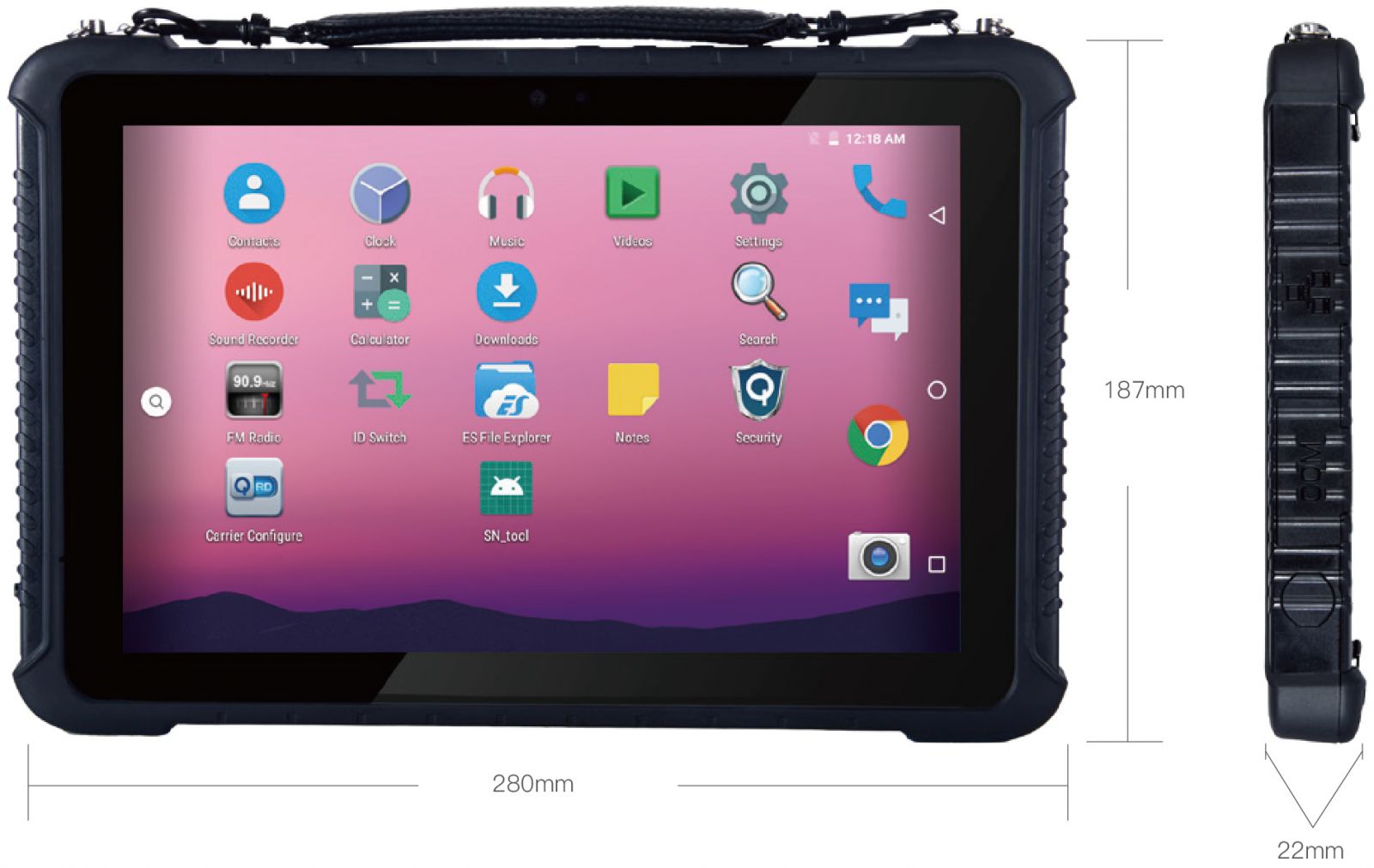 Emdoor Q16 v.6 - wytrzymay 10 calowy tablet przemysowy z Androidem 9.0, skanerem kodw 2D Honeywell TTL, 4GB RAM i dysk 64GB, AR Film i NFC