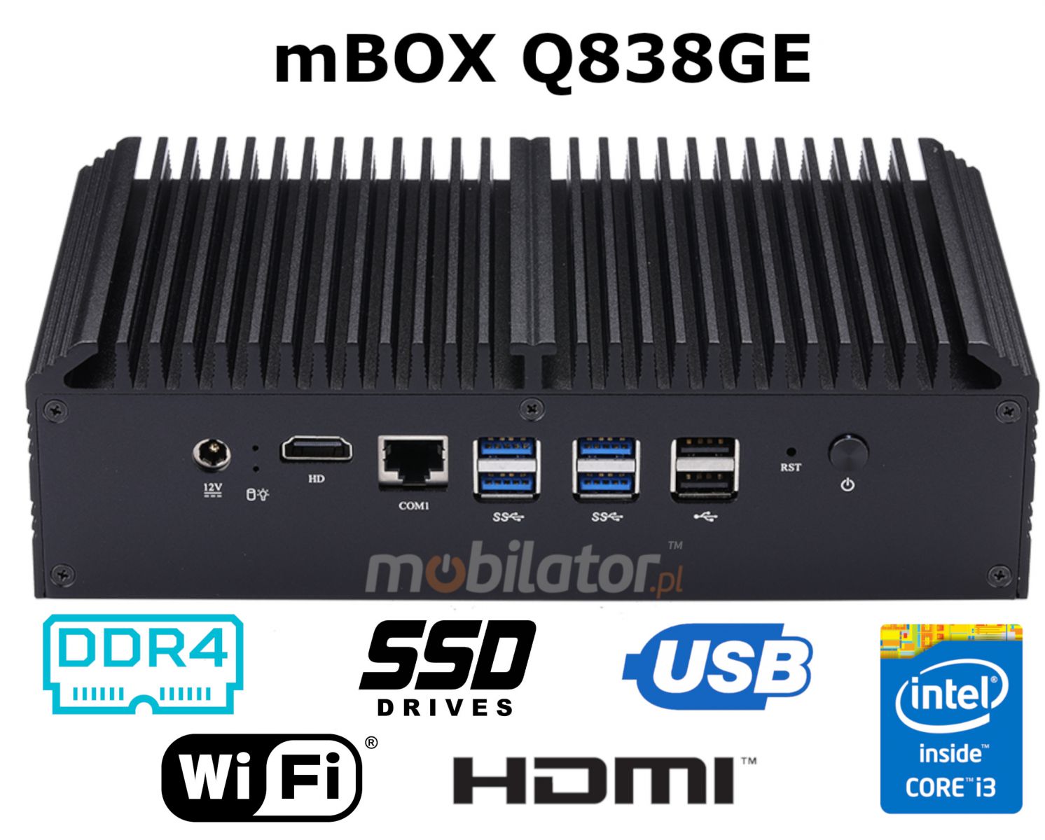 mBOX Q838GE v. 1 z RAM i z dyskiem SSD