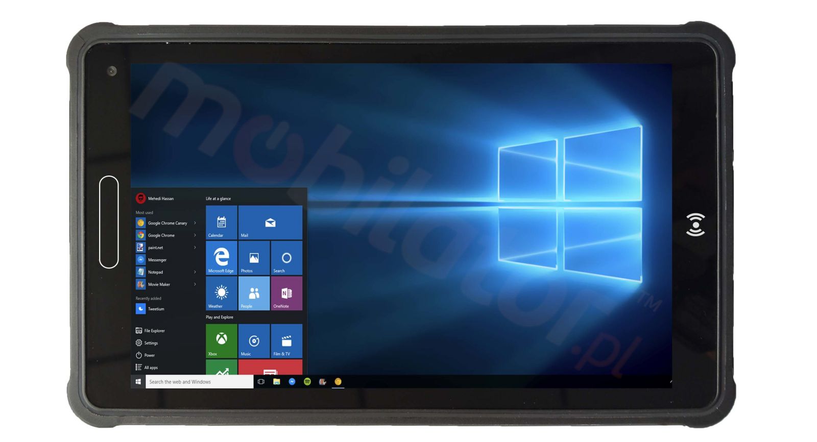 MobiPad ST800B v.5 - Wodoodporny tablet ze skanerem UHF RFID oraz czytnikiem kodw 2D Honeywell N3680, NFC, 4G i Bluetooth 4.0, pamici 4GB Ram i 64GB ROM
