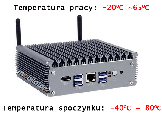 yBOX-X56-(6LAN)-I5 Odporny komputer przemysowy, 8GB RAM, 256GB M.2 SSD, Wifi