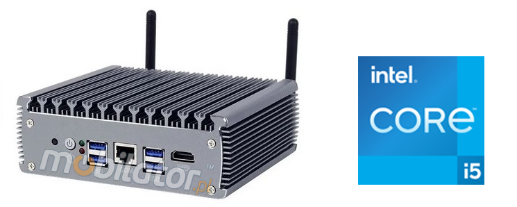 yBOX-X56-(6LAN)-I5 Solidny miniPC dla przemysu WIFI, Bluetooth, 512GB M.2 SSD