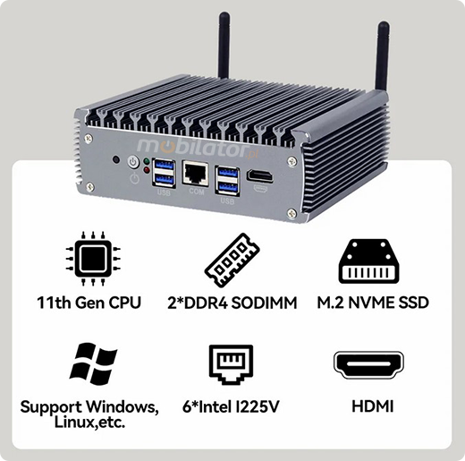 yBOX-X56-(6LAN)-I5 Barebone wielozadaniowy przemysowy MiniPC 