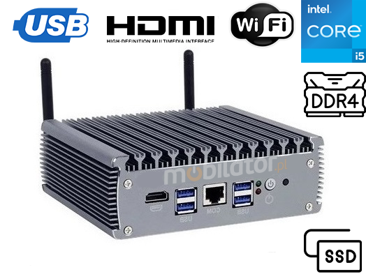 yBOX-X56-(6LAN)-I5 Komputer przemysowy z 8GB RAM, Wifi, Bluetooth