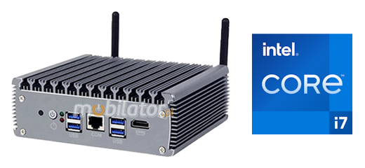 MiniPC yBOX-X56 I7 1165G7 16GB RAM 512GB SSD M.2 v4  - Kompaktowy budetowy komputer przemysowy bezwentylatorowy szybki procesor i7 fanless wakeon LAN