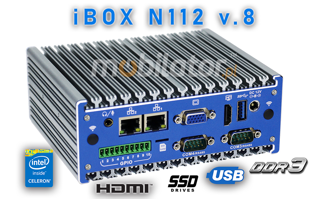 ibox n112 barebone 4gb ram front 