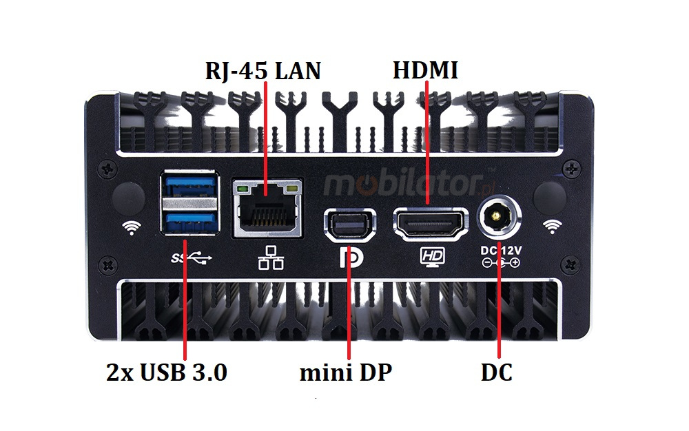 IBOX C45 barebone - przemysłowy miniPC z procesorem Intel Core i5, złączami RJ-45, USB i mini DP oraz Audio