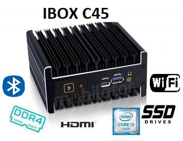 iBox C45 barebone - przemysłowy miniPC z procesorem Intel Core i5, złączami RJ-45, USB i mini DP oraz Audio