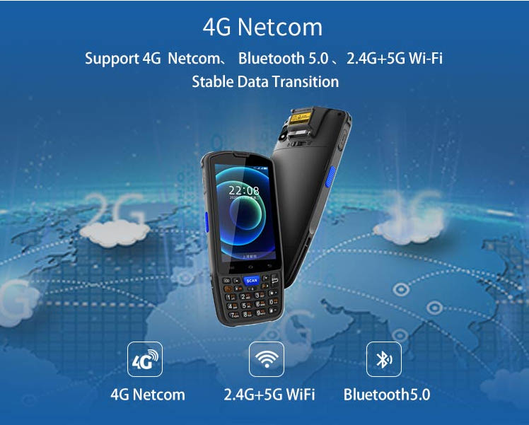 Wodoszczelny kolektor z (System Android 9.0) + 4G LTE + Bluetooth + WiFi