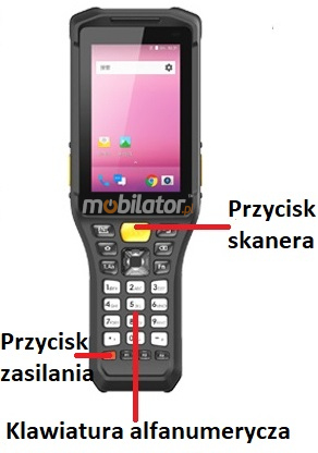 Wodoszczelny inwentaryzator w formie smartfona  (System Android 9.0) oraz NFC w kompaktowych wymiarach