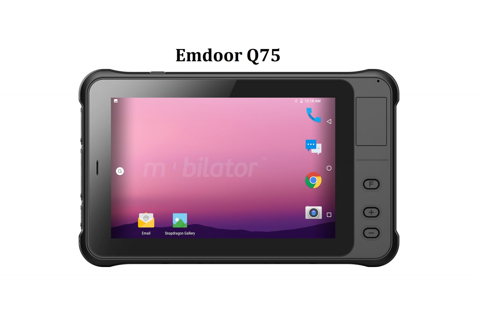 Wytrzymay tablet z 7 calowym ekranem IPS, Androidem 10.0 GMS, 4GB RAM, dyskiem 64GB, NFC, skanerem kodw 1D - Emdoor Q75 v.2
