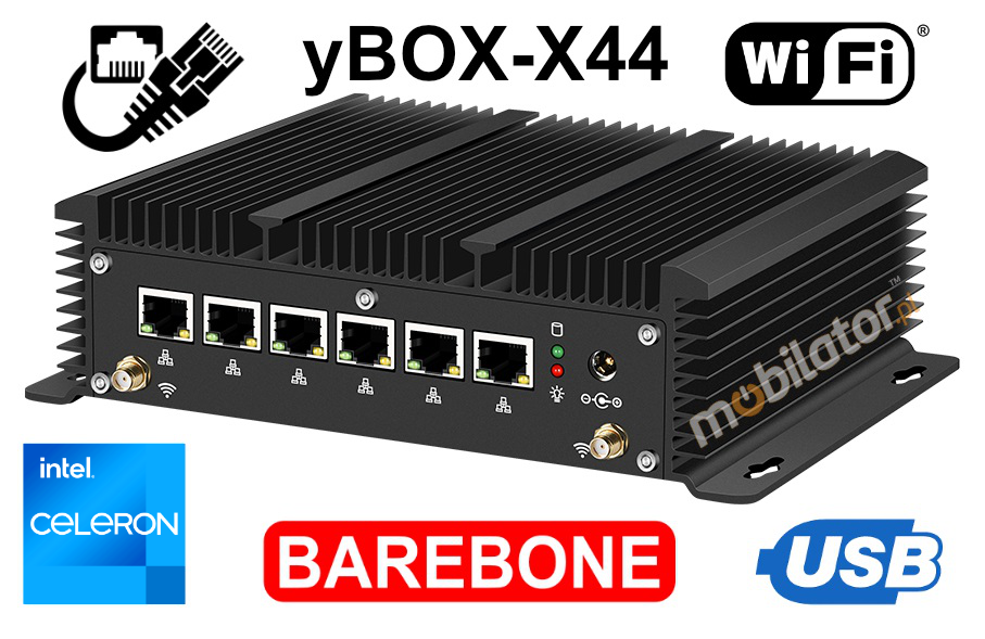 Komputer Przemysowy MiniPC yBOX-X44 Barebone 
