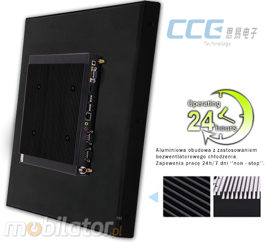 Industial Touch PC CCETouch CT21-PC Komputer panelowy Panel PC Norma odpornoci IP54 Przemysowy komputer panelowy Ekran rezystancyjny 5 wire resistive wywietlacz 21.5 cali mobilator.pl New Portable Devices Windows RS-232 COM 