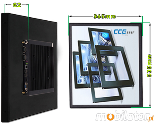 Industial Touch PC CCETouch CT21-PC Komputer panelowy Panel PC Norma odpornoci IP54 Przemysowy komputer panelowy Ekran rezystancyjny 5 wire resistive wywietlacz 21.5 cali mobilator.pl New Portable Devices Windows RS-232 COM 