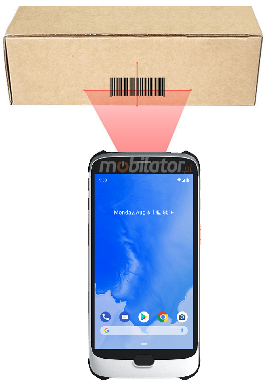 MobiPad Sun n68 v.1 - Odporny na wod (IP65) kolektor-inwentaryzator wraz ze skaner kodw 2D (System Android 8.1) oraz NFC + 4G LTE + Bluetooth + WiFi