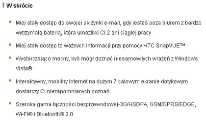 HTC UMPC TEKST HSDPA