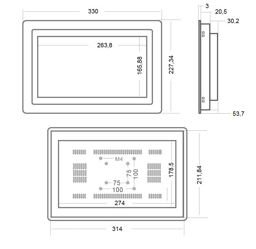 przemysowy panel operatorski panel PC komputer przemysowy odporny wodoodporny pyoodporny wstrzsoodporny wzmocniony IP65 wifi