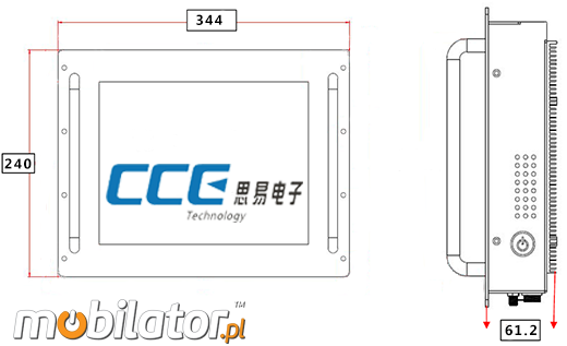 Industial RACK MOUNT Touch PC CCETouch CT12-PCPrzemysowy Komputer Panelowy RACK MOUNT - CCETouch CT12-PC Norma odpornoci IP54 Przemysowy komputer panelowy Ekran rezystancyjny 5 wire resistive wywietlacz 12.1 cali mobilator.pl New Portable Devices Windows RS-232 COM RACK MOUNT 
