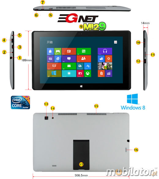 Tablet 3Gnet MI29B Windows 8
