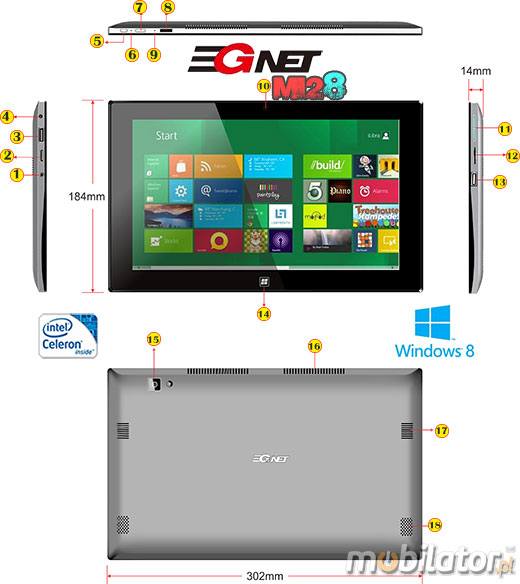 Tablet 3GNet MI28 Windows 8