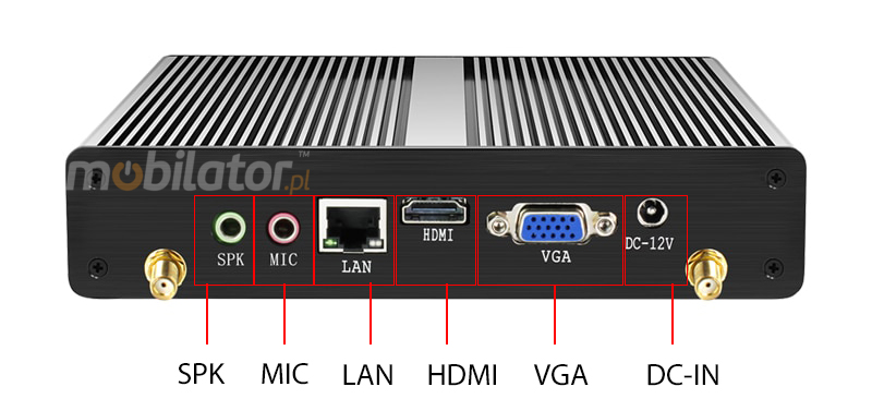 MiniPC yBOX X34 - Budetowy Mini Komputer Przemysowy pasywny vga intel mobilator wzmocniony szybki lan rj45
