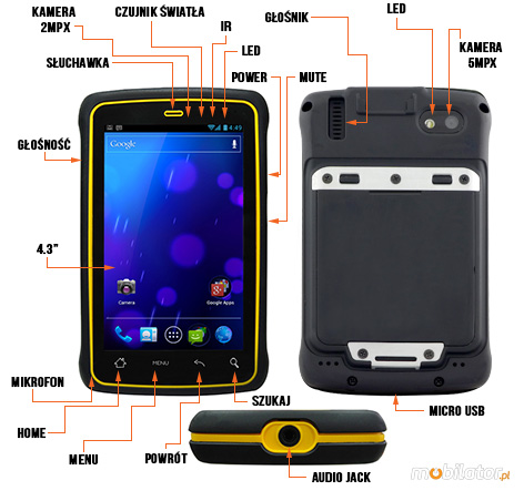 winmate e430Rm2 android 4.1 tablet przemysowy kolektor danych