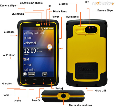 winmate e430t win mobile tablet przemysowy kolektor danych