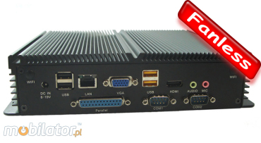 Przemysowy Fanless MiniPC IBOX-N2800B High (WiFi - Bluetooth) 