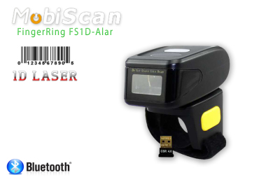 FingerRing FS1D-Alar - mini skaner kodw kreskowych 1D Laser- Piercionkowy - Bluetooth
