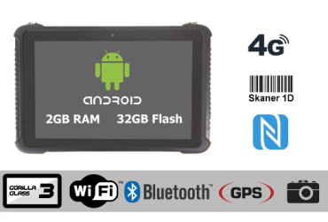 Wzmocniony wodoszczelny tablet przemysowy Emdoor I16H Android 5.1 NFC 1D 4G