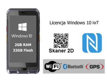 Wzmocniony wstrzsoodporny kolektor przemysowy Emdoor I62H 2D Skaner NFC - Windows 10 IoT Enterprise Licencja