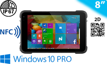 Pyoszczelny wstrzsoodporny tablet przemysowy Emdoor I86H 2D NFC - Win 10 PRO