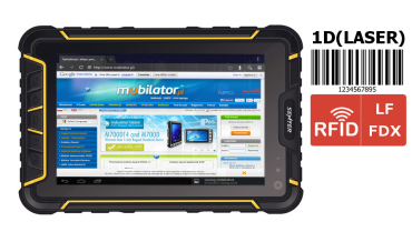 Wzmocniony Tablet dla przemysu - Senter ST907V4  - 1D Zebra EM1350 + RFID LF 134 v.13