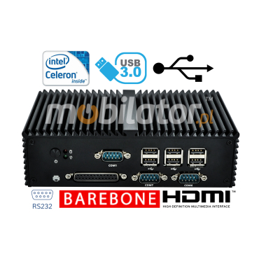 Bezwentylatorowy Komputer Przemysłowy MiniPC mBOX Q190X - LPT v.Barebone