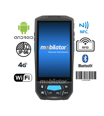 MobiPad U90 v.5.1 - Odporny na upadki Terminal Mobilny ze skanerem kodw kreskowych 1D Honeywell N4313 (RFID HF + NFC)