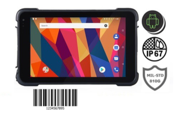 Wzmocniony Wodoodporny Tablet Emdoor EM-T86 ze skanerem 1D i stacj v.4