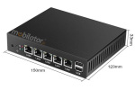 May Wzmocniony Bezwentylatorowy Komputer Przemysowy z 4-ema kartami sieciowymi LAN - MiniPC yBOX - X33 (4 LAN) - J1900 Barebone - zdjcie 2
