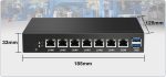 May Wzmocniony Bezwentylatorowy Komputer Przemysowy z 6-cioma kartami sieciowymi LAN - MiniPC yBOX - X33 (6 LAN) - 1037U Barebone - zdjcie 3