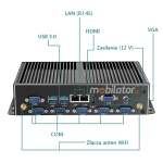 Przemysowy wzmocniony mini komputer pasywny MiniPC yBOX X26A (6COM+2LAN)-i7-4500U Barebone - zdjcie 14