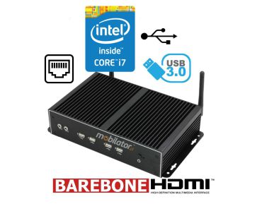 Przemysowy wzmocniony mini komputer pasywny MiniPC yBOX X26A (6COM+2LAN)-i7-4500U Barebone
