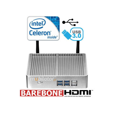 Wzmocniony mini komputer przemysowy chodzony pasywnie MiniPC yBOX X32 3825U Barebone
